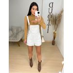 Jardineira sarja off white