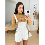 Jardineira sarja off white