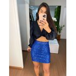 Saia paetê azul royal 