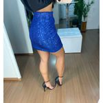 Saia paetê azul royal 