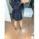 Short paetê preto