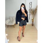 Short couro preto
