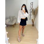 Short saia Ariel preto