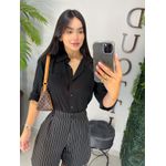 Camisa viscolinho preta