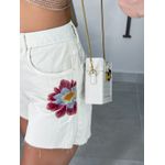 Short off white bordado