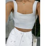 Cropped lurex prata