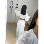 Vestido longo lurex branco