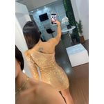 Vestido paetês dourado