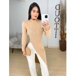 Tricot alongado bege 