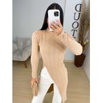 Tricot alongado bege 