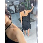 Vestido babados preto