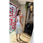 VESTIDO MIDI COM MANGA ÚNICA