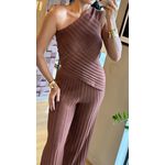 CONJUNTO GISELA TRICO MARROM