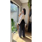CALÇA TWILL PELETIZADO COM ILHOES PRETA