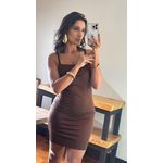 VESTIDO TULE MARROM