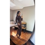 VESTIDO TULE MARROM