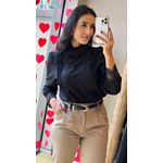 CAMISA RENDA GUIPIR PRETA