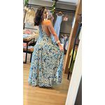 VESTIDO INDIANO COSTA X- AZUL E AMARELO