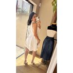 VESTIDO FRENTE ÚNICA ALFAIATARIA- BRANCO