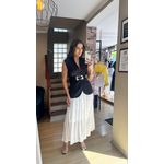 SAIA PLISSADA ACETINADA- OFF WHITE