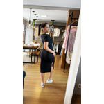 VESTIDO MUSCLE TEE CANELADO- PRETO