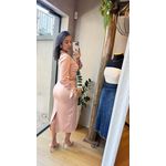 CAMISA CROPPED ACETINADO- ROSE