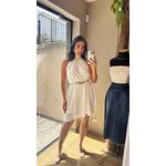 VESTIDO FRENTE ÚNICA ALFAIATARIA- BRANCO