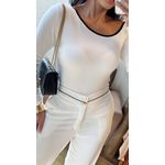 TRICÔ OMBRO CAVADO OFF WHITE