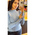 BLUSA MANGA COMPRIDA BOTÕES - AZUL