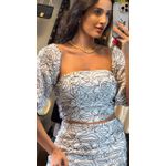 TOP BLEND BORDADO- BRANCO E PRETO