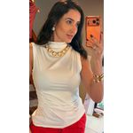 BLUSA KATIA POLIAMIDA DRAPEADA- BRANCA