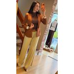 BLUSA KATIA POLIAMIDA DRAPEADA- MARROM