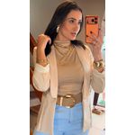 BLUSA KATIA POLIAMIDA DRAPEADA- NUDE