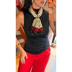 BLUSA KATIA POLIAMIDA DRAPEADA- PRETO