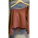BLUSA POLIAMIDA DECOTE CANOA- MARROM