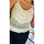 BLUSA RENDA ALÇA FINA- BEGE