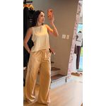 BLUSA VISCOSE TWILL COM STRASS- NUDE