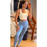 CALÇA ESPORTIVA CANELADA- AZUL CLARO