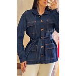 PARKA JEANS GOLA REMOVÍVEL- AZUL