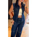COLETE JEANS NXO- AZUL ESCURO