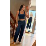 CROPPED PAULA- AZUL MARINHO