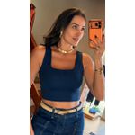 CROPPED PAULA- AZUL MARINHO