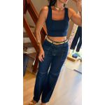 CROPPED PAULA- AZUL MARINHO