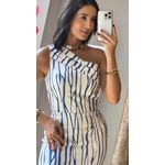 VESTIDO MIDI COM MANGA ÚNICA
