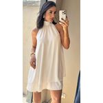 VESTIDO FRENTE ÚNICA ALFAIATARIA- BRANCO