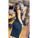 VESTIDO DRAPEADO- PRETO