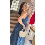 VESTIDO MIDI JEANS- AZUL