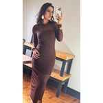 VESTIDO TULE MARROM