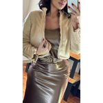 VESTIDO ACETINADO DOURADO