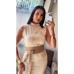 VESTIDO LUANA GOLA ALTA OFF WHITE